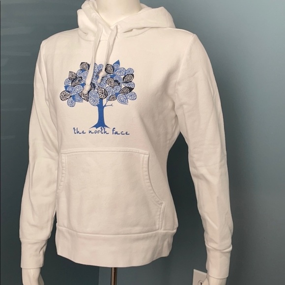 The North Face pullover sweatshirt hoodie white SM - Picture 1 of 5